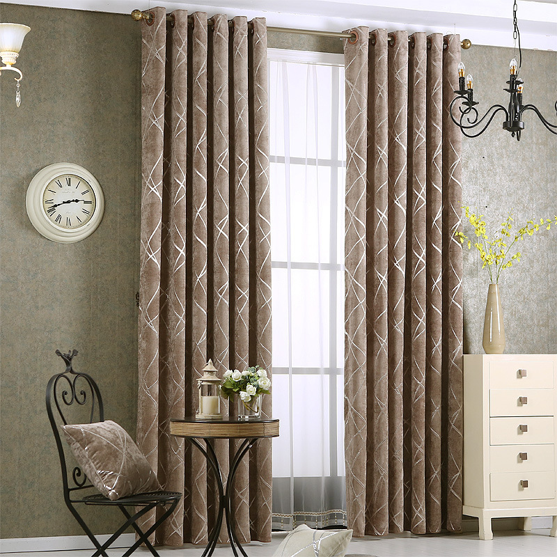 Modern Light Luxury Living Room Chenille Blackout Curtains - Image 5