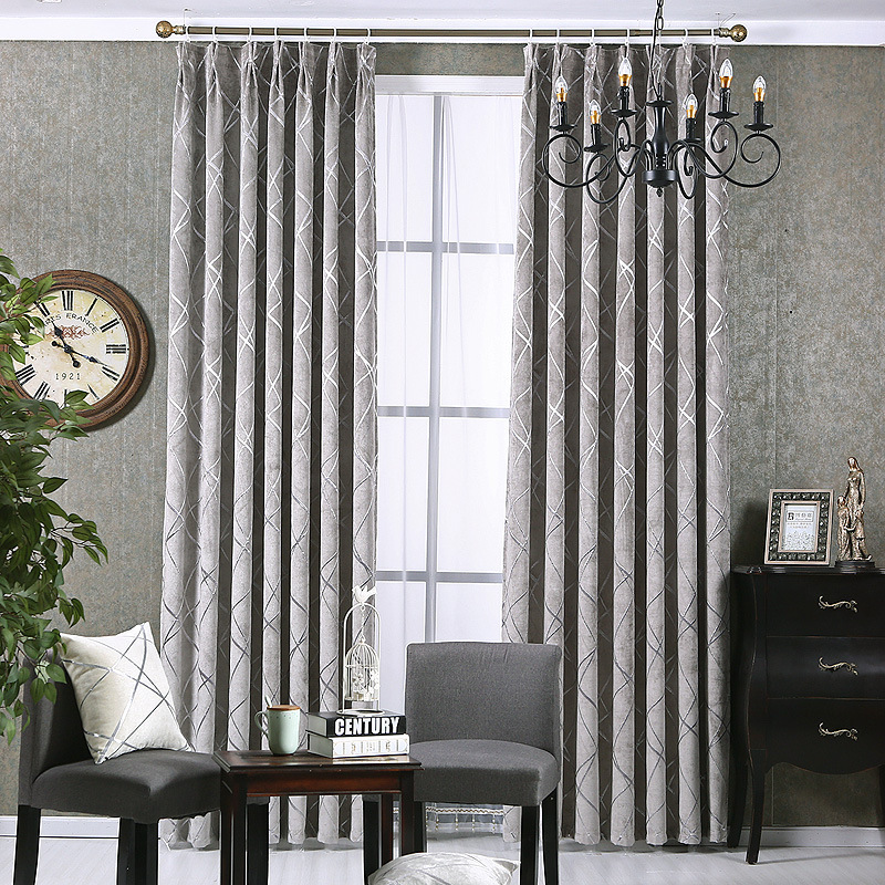 Modern Light Luxury Living Room Chenille Blackout Curtains - Image 3