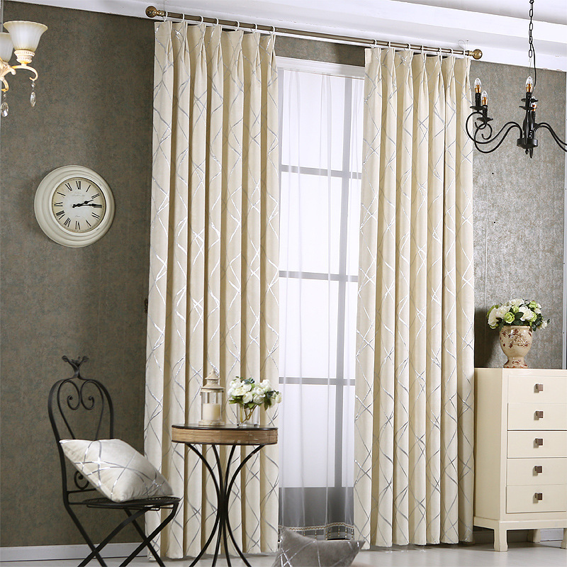 Modern Light Luxury Living Room Chenille Blackout Curtains - Image 4