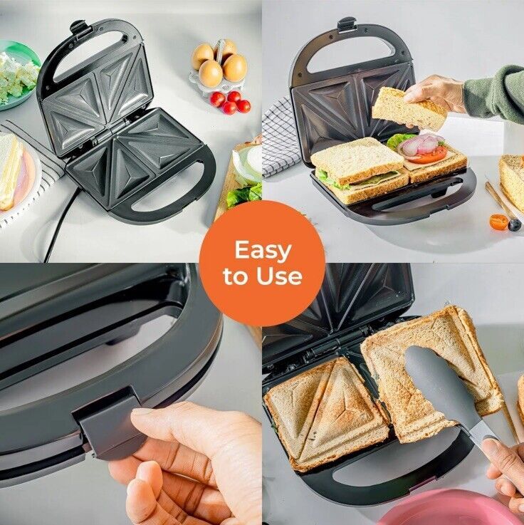 Sandwich Toaster Machine Non-Stick Easy Clean - Image 5